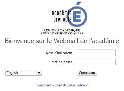 Webmail.acgrenoble Académie de Grenoble Authentification