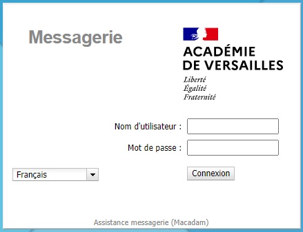 webmail ac Versailles connexion