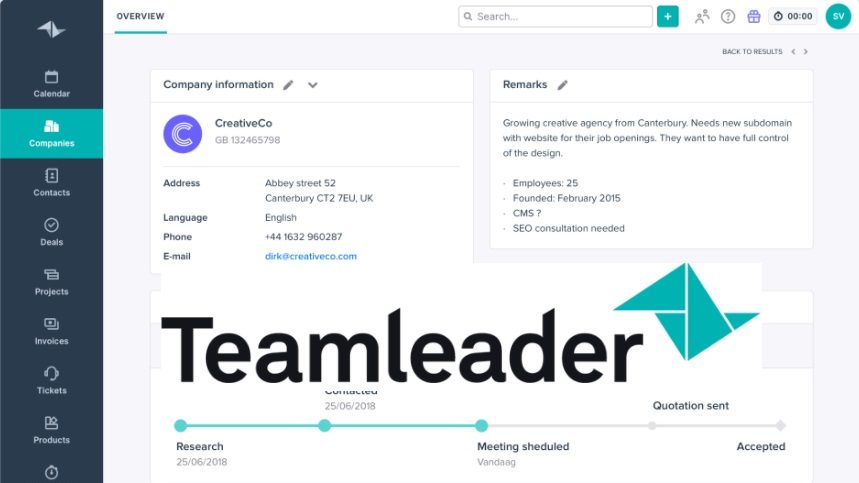 logiciel teamleader crm solution gestion simple pas cher gratuit