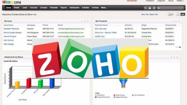 logiciel crm zoho solution simple gratuit