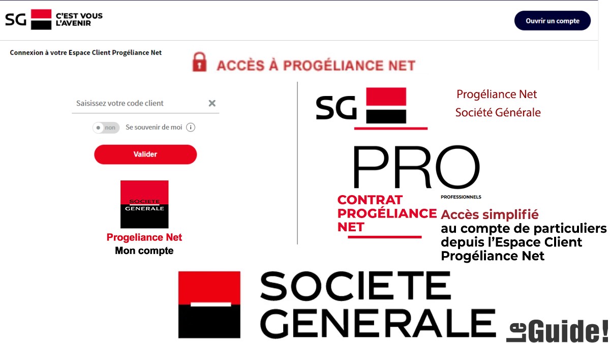 SG pro progéliance net mon compte particulier de la société générale professionnel